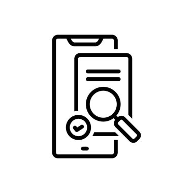 Tanınan siyah çizgi simgesi