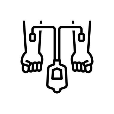 Donör için siyah çizgi simgesi 