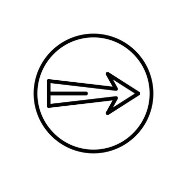 Siyah çizgi ok simgesini 