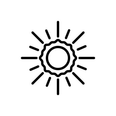 Güneş siyah çizgi simgesini 