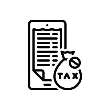 Muafiyet için siyah çizgi simgesi 