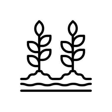 Ekinler için siyah çizgi simgesi 