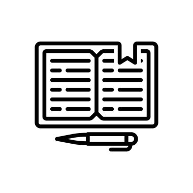 Görev için siyah çizgi simgesi 