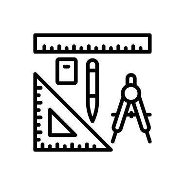 Geometri için siyah çizgi simgesi 