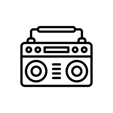 Taşınabilir için siyah çizgi simgesi 