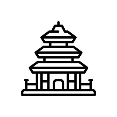 Bali için siyah çizgi simgesi 