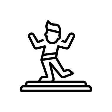 Eğlence için siyah çizgi simgesi