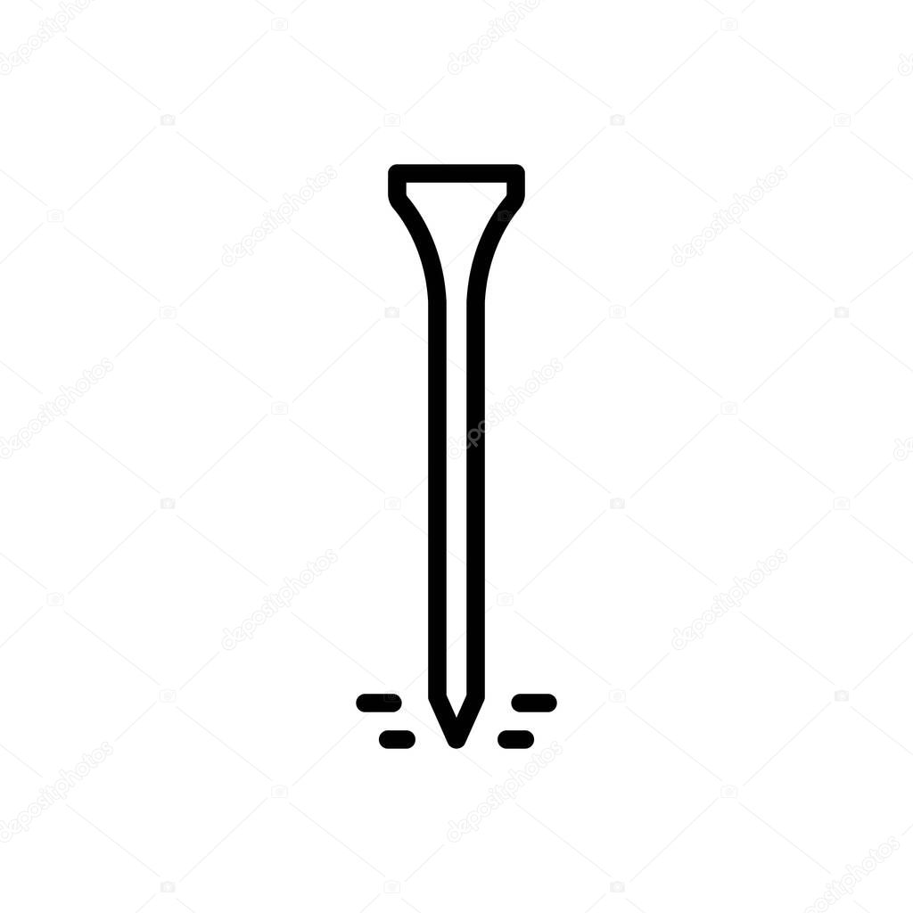 Black line icon for tee