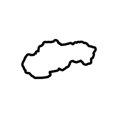 Slovakya için siyah çizgi simgesi