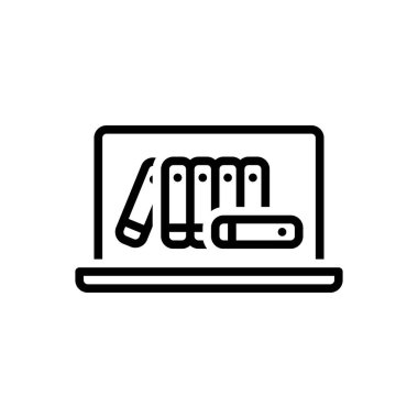 Lib için siyah çizgi simgesi 