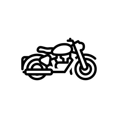 Bisiklet için siyah çizgi simgesi