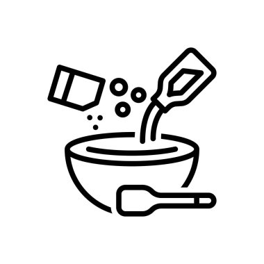 Harmanlama için siyah çizgi simgesi