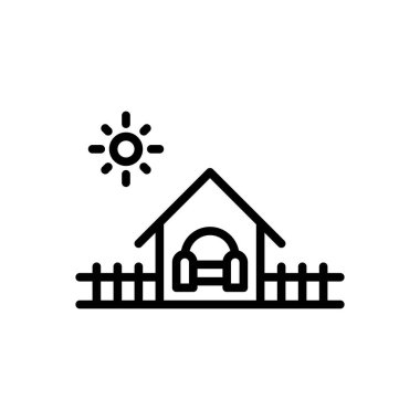 Haneler için siyah çizgi simgesi