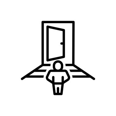 Fırsat için siyah çizgi simgesi