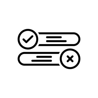 Contra için siyah çizgi simgesi