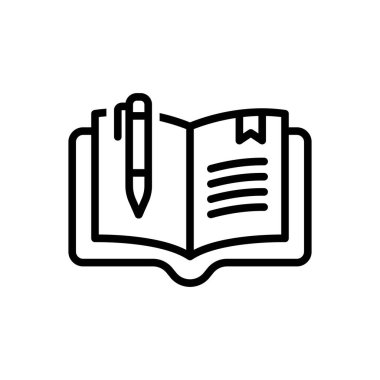 Konu için siyah çizgi simgesi