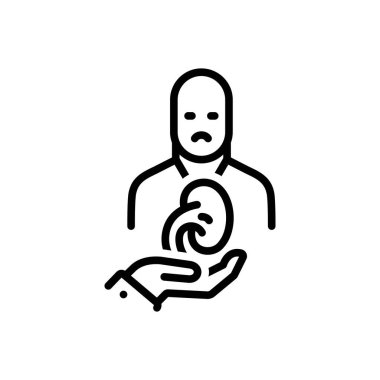 Gerekli olan siyah çizgi simgesi