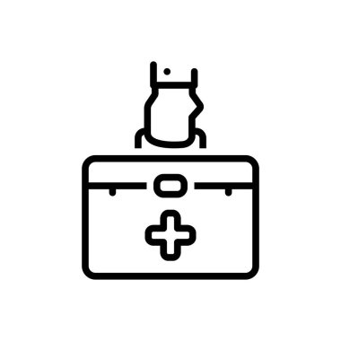 Kit için siyah çizgi simgesi