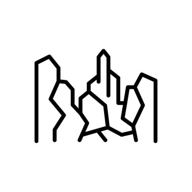 Kanyon için siyah çizgi simgesi