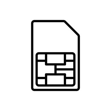 Simülasyon için siyah çizgi simgesi