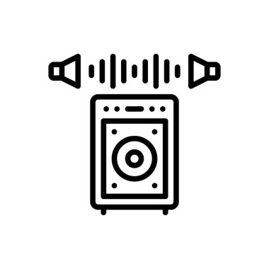 Bas için siyah çizgi simgesi