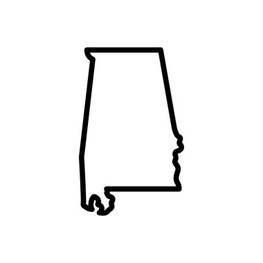 Alabama için siyah çizgi simgesi