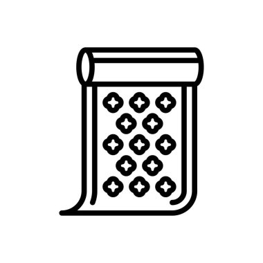 Paketleme için siyah çizgi simgesi