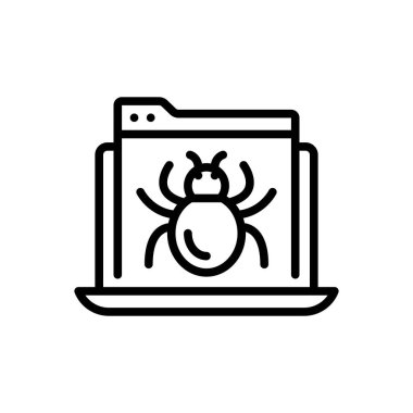 Hata ayıklama için siyah çizgi simgesi 