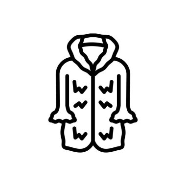 Kürk için siyah çizgi simgesi 