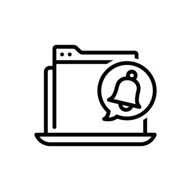 Uyarı için siyah çizgi simgesi