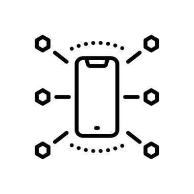 Karakterler için siyah çizgi simgesi