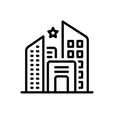 Şirketler için siyah çizgi simgesi