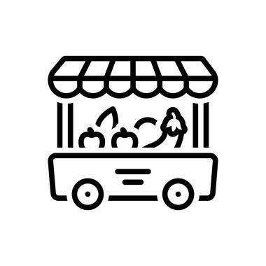 Üretim için siyah çizgi simgesi