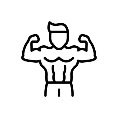 Vücut için siyah çizgi simgesi 