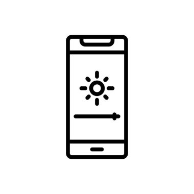 Yoğunluk için siyah çizgi simgesi