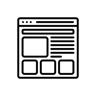 Siyah çizgi kutsal kişilerin resmi web sitesi için 