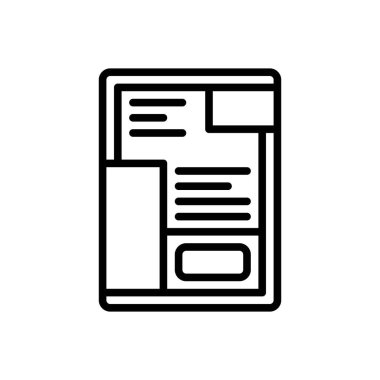 Verzeichnis için siyah çizgi simgesi 