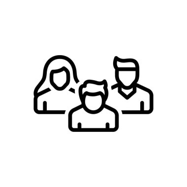 Akrabalar için siyah çizgi simgesi 