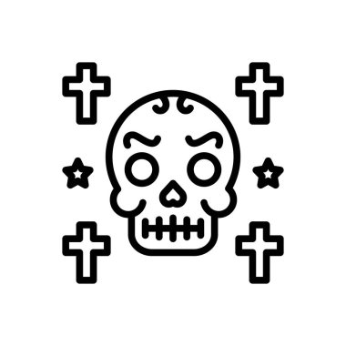 Gotik için siyah çizgi simgesi 