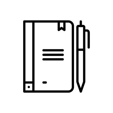 Günlük için siyah çizgi simgesi 