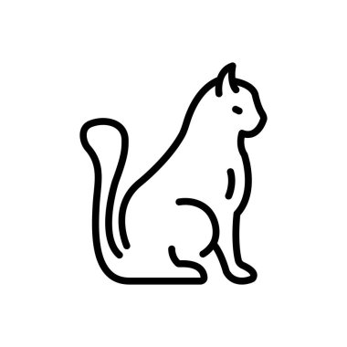Black line icon for pussy 