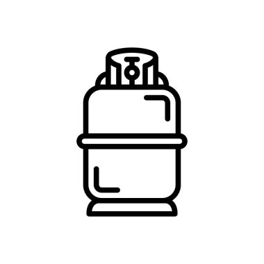 Silindir için siyah çizgi simgesi 