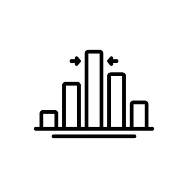 Medyan için siyah çizgi simgesi 