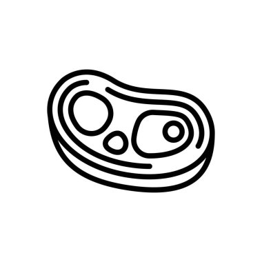 Sığır eti için siyah çizgi simgesi