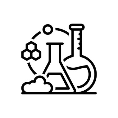 Kimya için siyah çizgi simgesi 