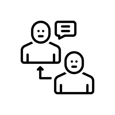 Referans için siyah çizgi simgesi 