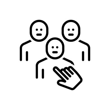 Herkes için siyah çizgi simgesi 