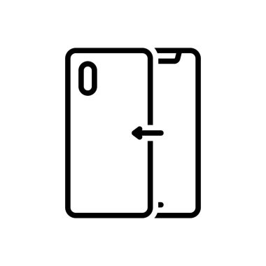 Dava için siyah çizgi simgesi 