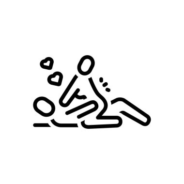 Cinsellik için siyah çizgi simgesi 