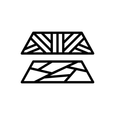 Katlar için siyah çizgi simgesi 